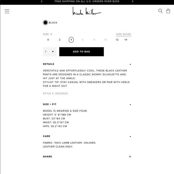 Nicole Miller Leather Pant - Picture 11 of 11